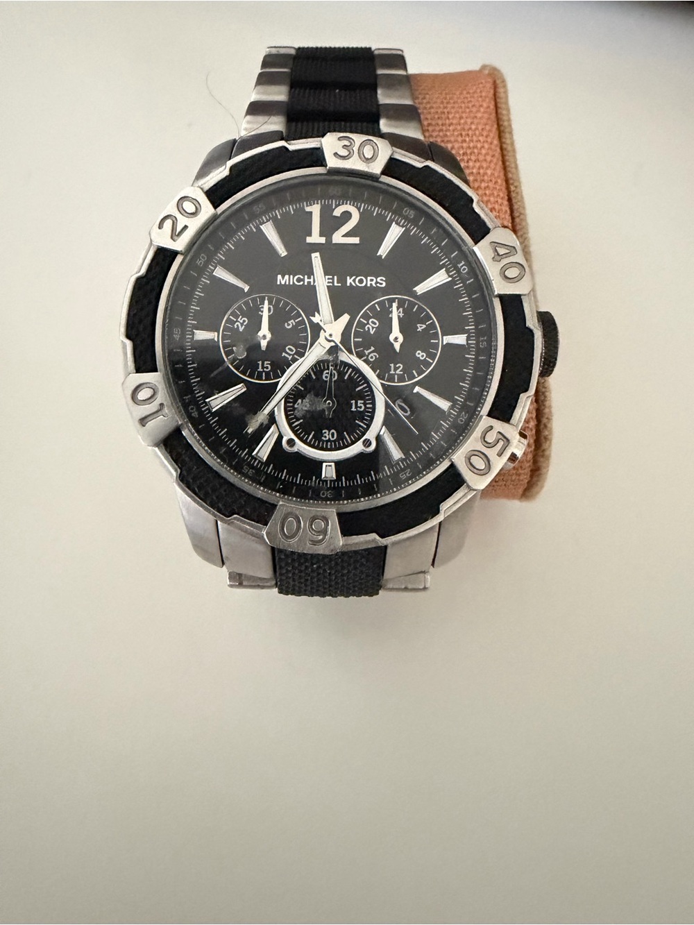 Michael Kors Black and Silver Sport Chronograph Watch